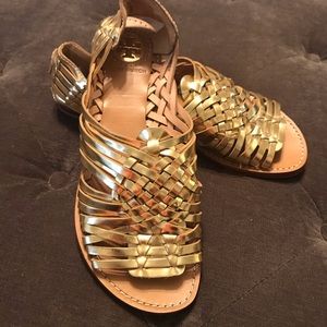 Tory Burch Gold Huaraches size 9